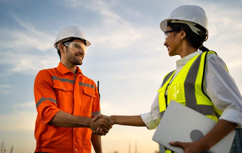 An inspector ensuring TCEQ requirements for SWPPP are met.